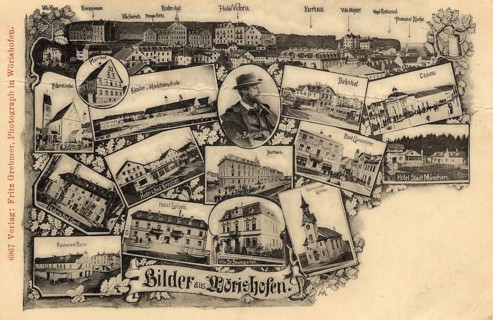 Historical postcard around 1910, Bad Wörishofen, Unterallgäu district, Bavaria, Germany, digital