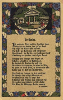 Historical postcard around 1910, Bad Wildungen, Helenenquelle, Waldeck-Frankenberg district, Hesse,