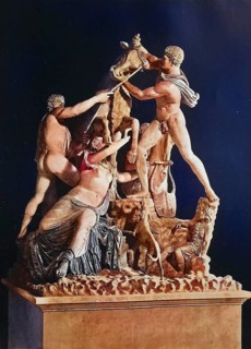 Historical image of The Farnese Bull, Toro Farnese, formerly in the Farnese collection in Rome, is