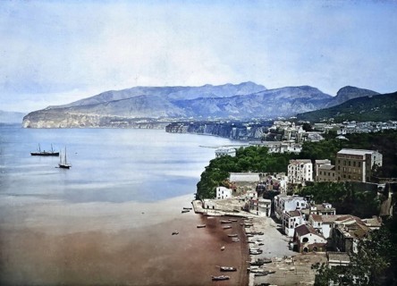 Historisches Foto (ca 1880) von Sorrento, Kampanien, Italien / Historical photo of Sorrento,