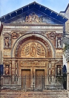 Historisches Foto (ca 1880) der Kirche San Bernardino, Perugia, Umbrien, Italien / Historical photo