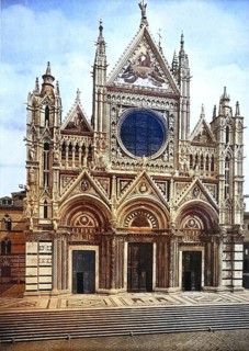 Historisches Foto (ca 1880) des Doms von Siena, Duomo di Siena, Toskana, Italien / Historical photo