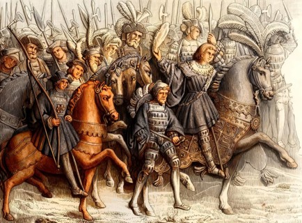 The Field of the Cloth of Gold, summit meeting between King Henry VIII of England and King Francis