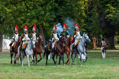 Slavkov u Brna, Czech Republic, Eastern Europe. During a historic re enactment of the Battle of