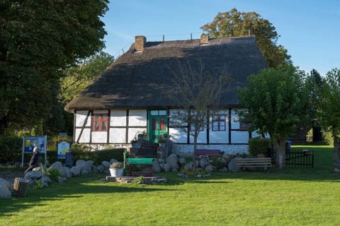 Middelhagen School Museum, Lobbe, Mönchgut Peninsula, Rügen, Island, Baltic Sea,