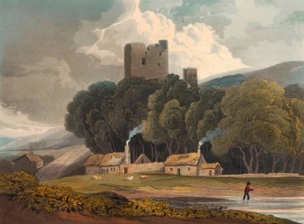 Thirlwall Castle, 12th century castle ruins near the village of Greenhead, approximately 32 km west