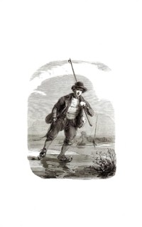 Types from Holland around 1841, De Schaatsenrijder, the ice skater or the skater, Netherlands,