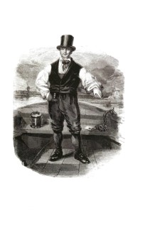 Types from Holland around 1841, De Veerschipper, The Ferryman, Netherlands, authentic, digitally