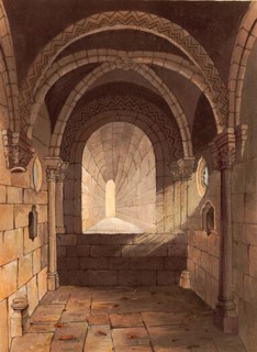 The Saxon chapel around 1860, better known as St Peter's Church in Conisbrough, is considered one