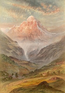 Pointe de Tenneverge, Pic de Tenneverge, around 1860, a distinctive, 2985 meter high mountain peak