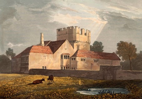 Mortham Tower, around 1860, fortified manor house with a residential tower, Pele Tower, from the