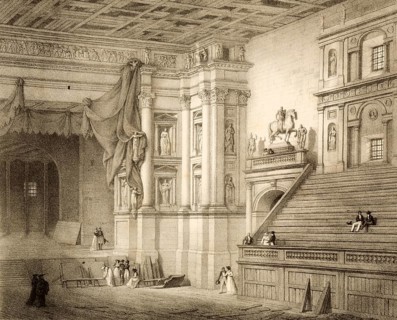 Teatro Farnese in Parma, around 1860, Italy, authentic, digitally restored reproduction from a 19th