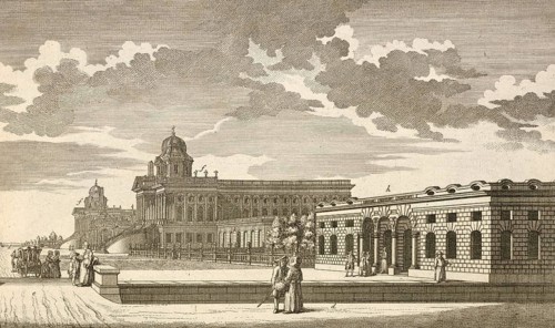 The round colonade in the main avenue between Sanssoucy, Sanssouci and the new royal palace, around