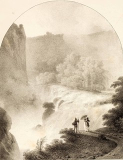 Cascata delle Marmore, marble fall, three-part, artificially created waterfall near Terni in the