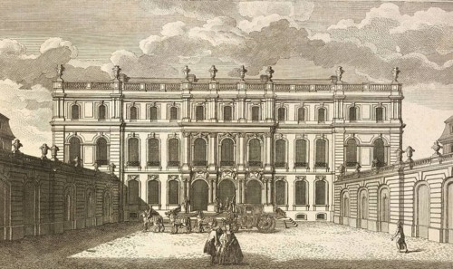 Palace of Princess Amalia, Wilhelm Straße, courtyard, Berlin, around 1850, Germany, authentic,