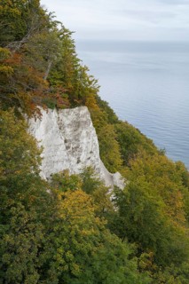 View of the chalk cliffs and Baltic Sea at the Königsstuhl National Park Center, Jasmund National
