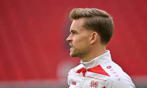 Maximilian Mittelstädt VfB Stuttgart (07) portrait Football Bundesliga, MHPArena, MHP Arena