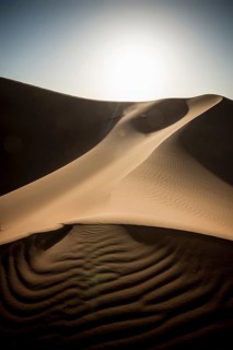 Sand dunes, sunset, near Merzouga, Meknès-Tafilalet region, Erg Chebbi, northern Sahara, Morocco