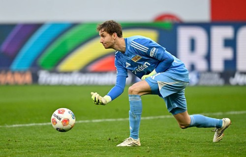 Goalkeeper Frederik Rönnow 1. FC Union Berlin FCU (01) Action Football, Bundesliga, PreZero Arena,