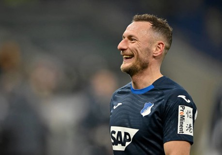 Vladimir Coufal TSG 1899 Hoffenheim (34) portrait smiles Football, Bundesliga, PreZero Arena,