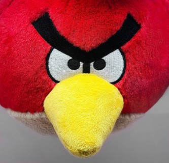 Fabric figure from Angry Birds, one of the most successful mobile games, House of History, Bonn,