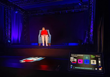 Hologram Theater Holo-Voices, communication with the eyewitness hologram by Inge Auerbacher,