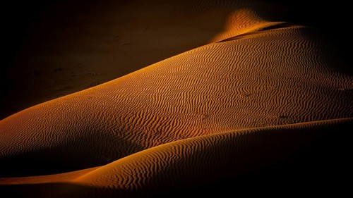 Sand dunes in the Rhub al Khali desert, detailed view, empty quarter, largest sandy desert in the