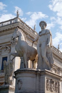 Castor and Pollux Statue, Piazza di Campidoglio, Capitol Square, Rome, Lazio, Italy
