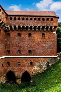 Barbican, largest defensive structure in Europe in front of the city wall, 1499, Krakow, Poland