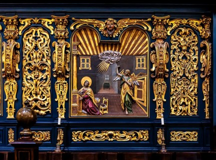 Choir stalls, St. Mary's Church, 14th century, Krakow, Poland
