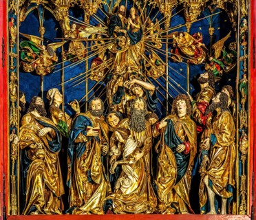 Main shrine, death of Mary in the circle of the Apostles with the Assumption of Mary, high altar,