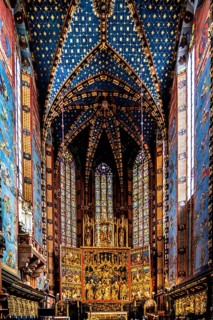 Choir room with high altar, Veit Stoß, St. Mary's Church, 1489, Krakow, Poland