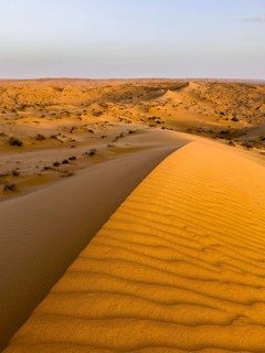 Sand dunes in the Wahiba Sands desert, Oman