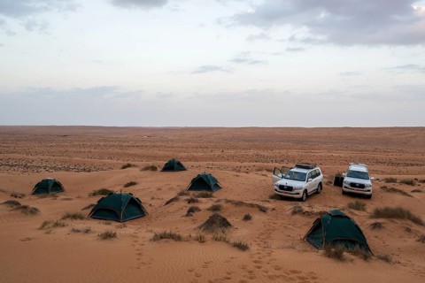 Camping in the desert, Oman