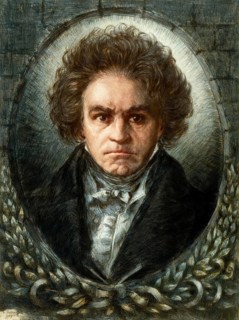 Ludwig van Beethoven, 1770 -1827, German composer, etching by Willy Rudinoff, c. 1930, subsequently