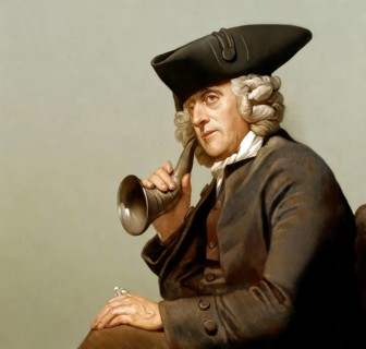 Portrait of James Hutton with an ear trumpet, 1726 – 1797, Scottish geologist, agriculturalist,
