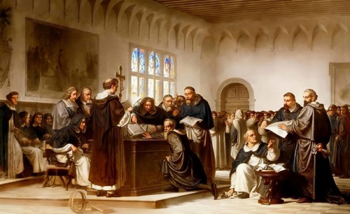 Galileo Galilei before the Roman Inquisition, 1632