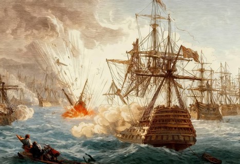 The Battle of Navarino, 1827, Greek War of Independence, Navarino Bay, modern Pylos