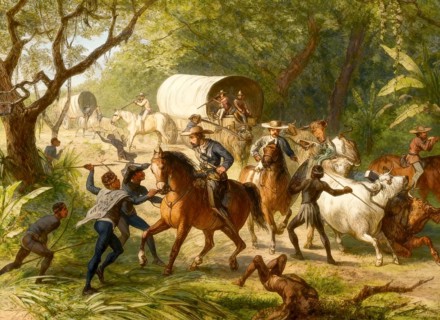 Attack On An English Convoy, scene from the Cape Frontier Wars, South Africa
