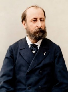 Camille Saint-Saëns, 1835 – 1921, French composer, digitally edited according to a photograph by