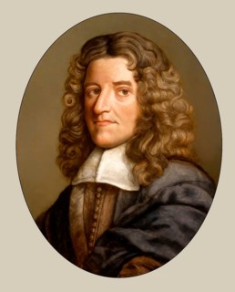 Portrait of John Playford, 1623–1686, a London bookseller, publisher of books on music theory,