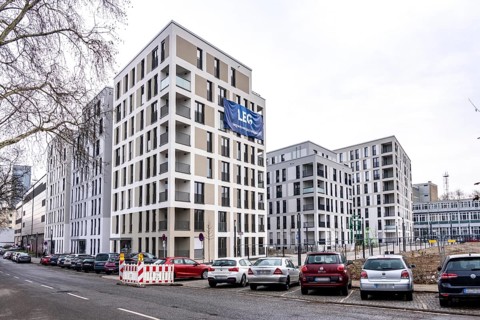 Newly completed apartments, 2026, LEG, in the southern quarter of Essen, so-called Literatur