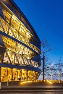 The Mercedes-Benz Museum in Stuttgart presents a journey through the automotive history of the