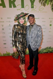 Pauline Stolze with her man at the 8th jungle party for the start of the RTL show Ich bin ein Star