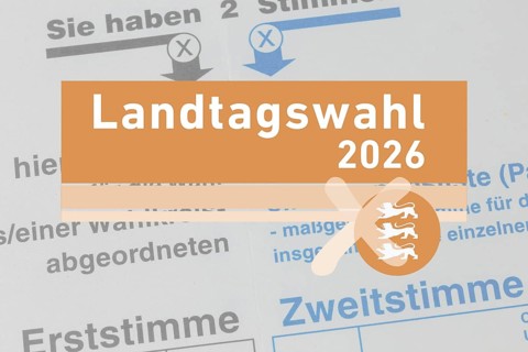 (Photo montage) Logo of the Baden-Württemberg state election on a ballot paper