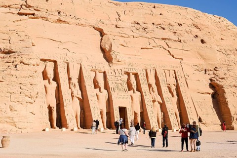 Hathor Temple or Temple of Nefertari, Abu Simbel Temple, UNESCO World Heritage Site, Nubia, Egypt