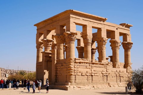 Augustus's Trajan Kiosk, Philae Temple, UNESCO World Heritage Site, Agilkia Island, Aswan, Nubia,