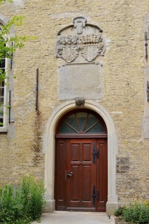 Entrance to St. Christopher Church, 'Little Amsterdam of the North' Friedrichstadt, North Frisia,