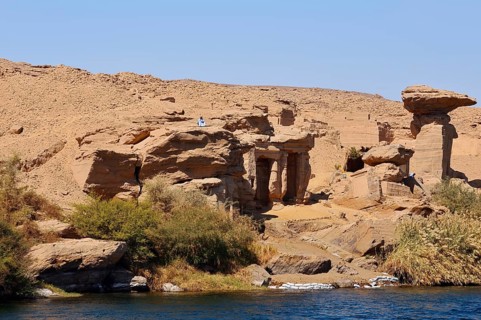 Ancient temple complex on the banks of the Nile, Egypt