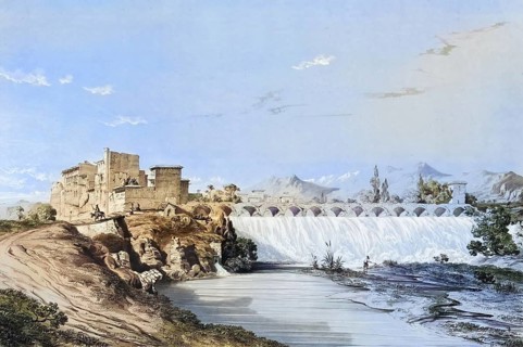 Waterfall of Bend-Amir or the Fall of Bend-Amir, historical dam or water outlet near Persepolis,
